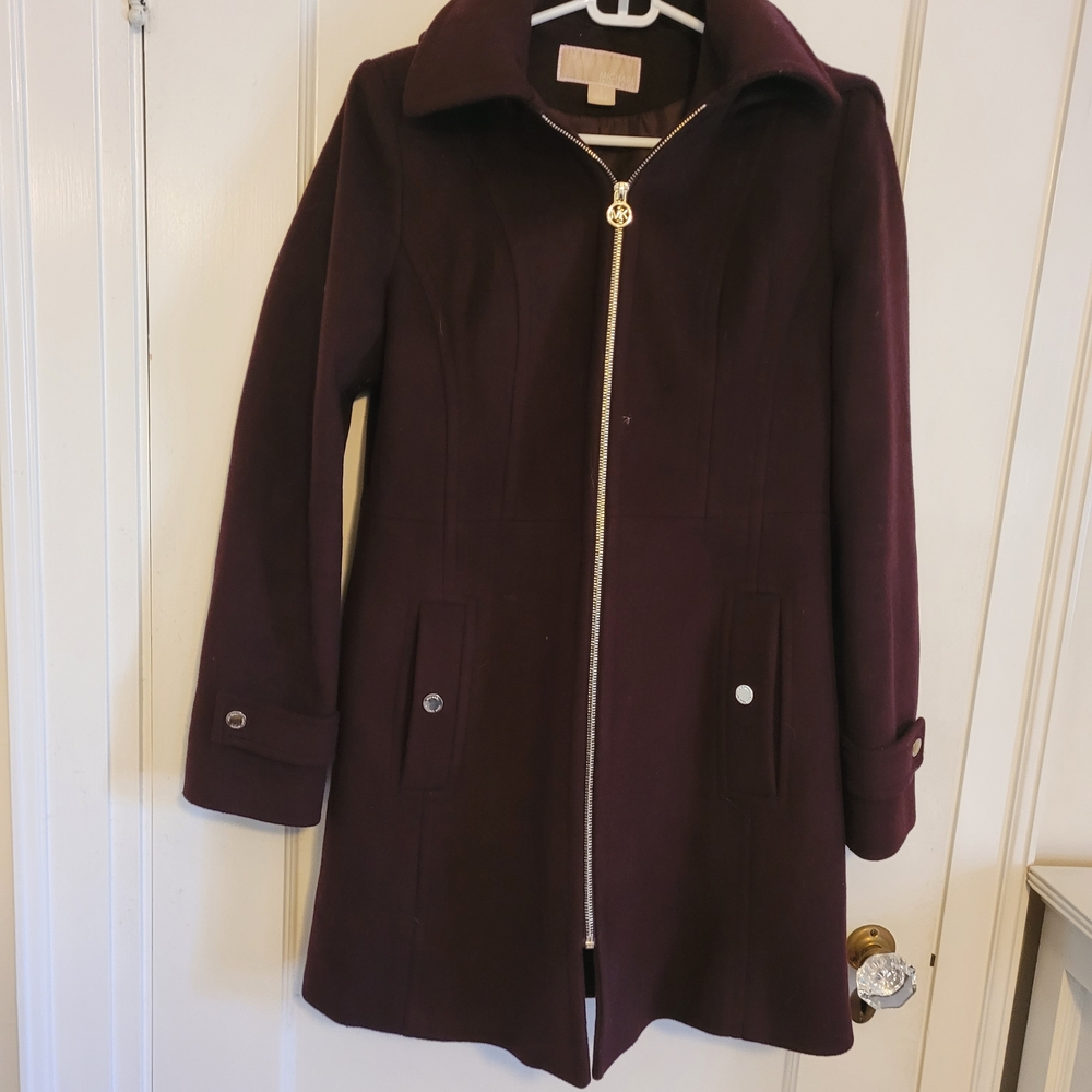 Michael Kors Burgundy Coat